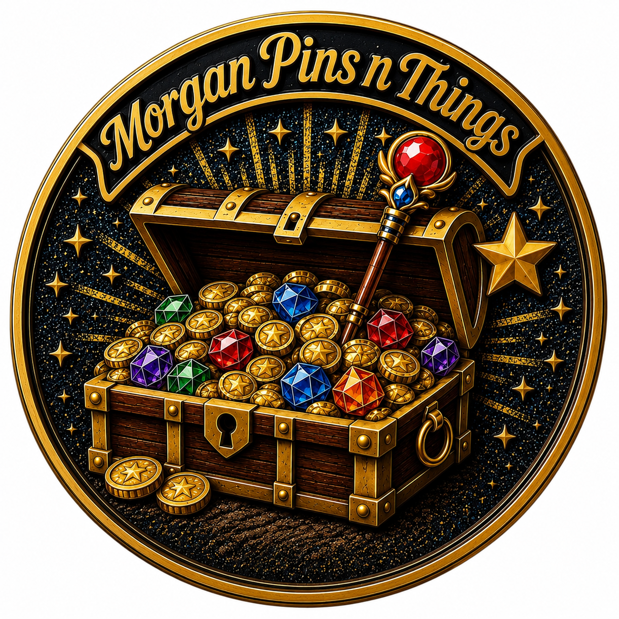 Morgan Pins n Things Treasure Chest – 1” Limited Edition UV Pin