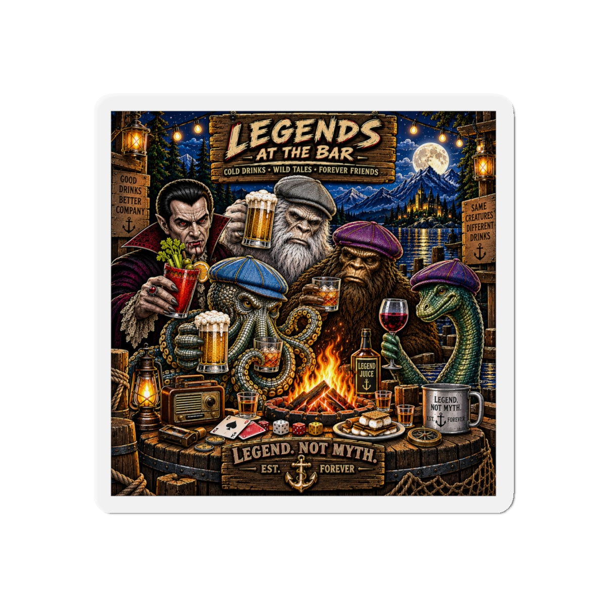 Legends at the bar Magnets