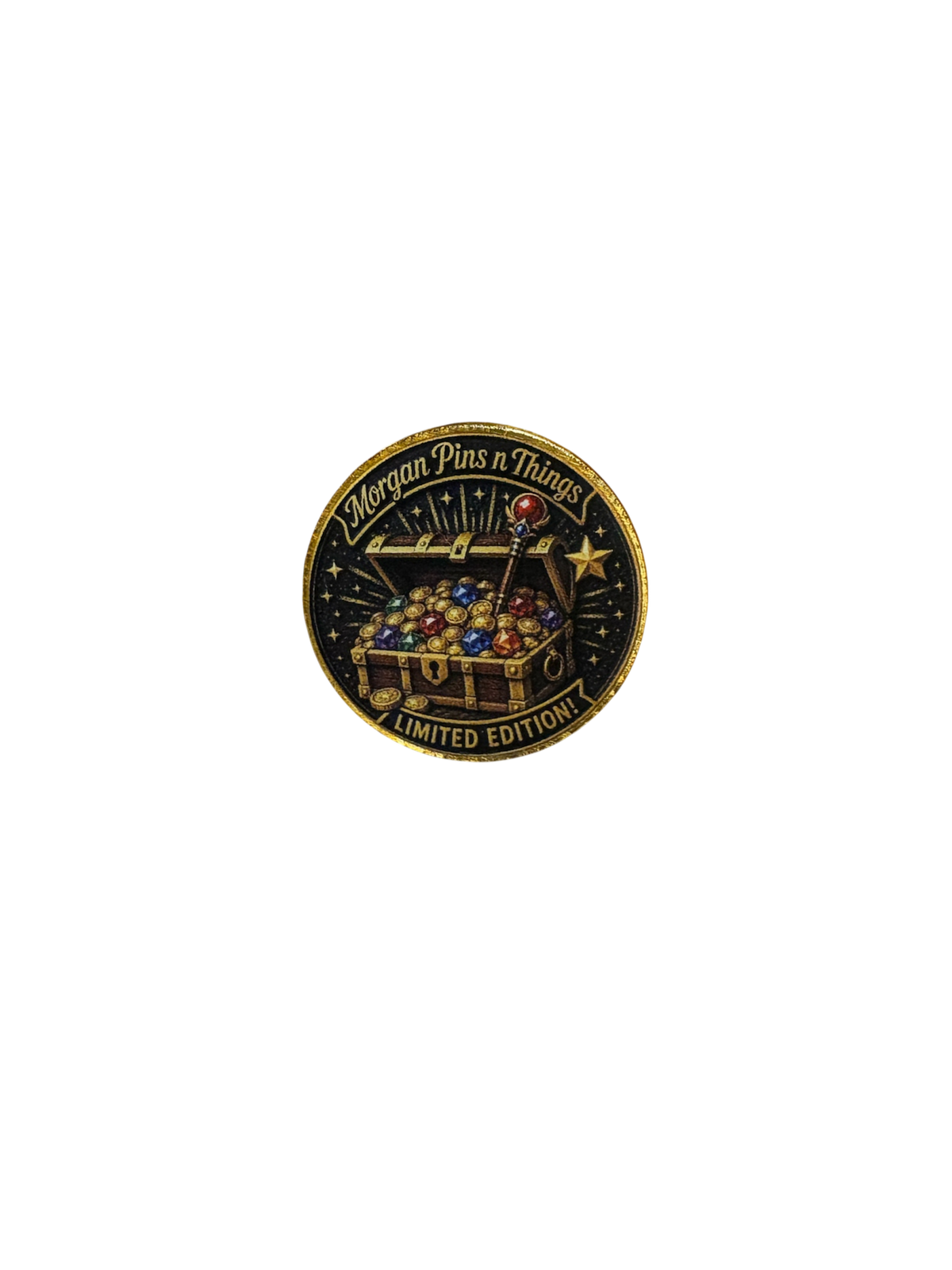 Morgan Pins n Things Treasure Chest – 1” Limited Edition UV Pin