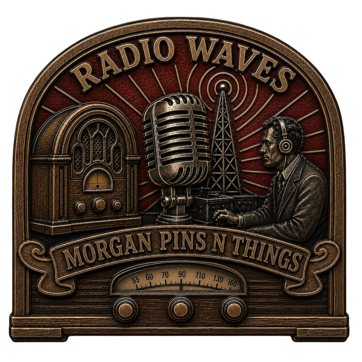 Radio Waves 1-Inch UV Pin | Limited Special Edition
